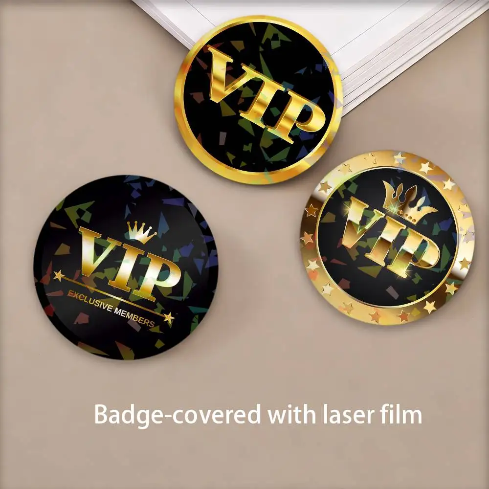 Fashion VIP Cosplay Costume Badge Laser process Pin  Tinplate Brooch  Anime Prop Xmas Gift