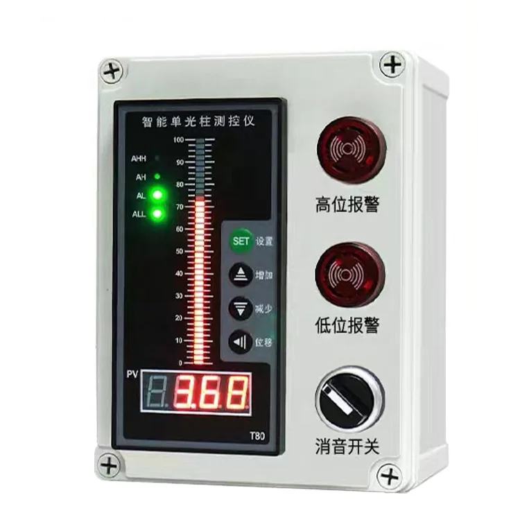 220V Water Pump Control Box Liquid Tank Drainage Water Supply With Alarm Full Automatic Water Tower Level Display Controller
