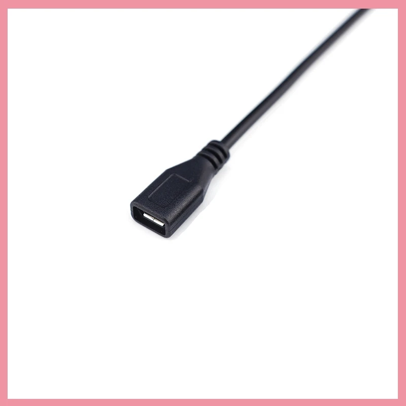 Micro USB 2.0 0.3m 1m Female Jack Power Supply Extension Cable 4 PinWires DIY Data Line Charging Single Head Wire Cord B6