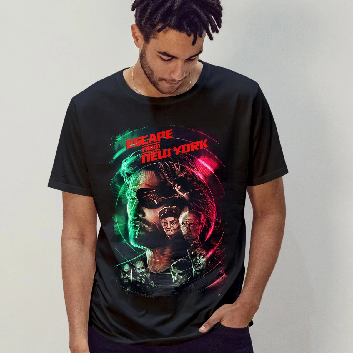 Camiseta inspirada en el póster de la película Escape From New York (1981) de Año Nuevo 2026, camiseta retro unisex con cuello redondo para hombre