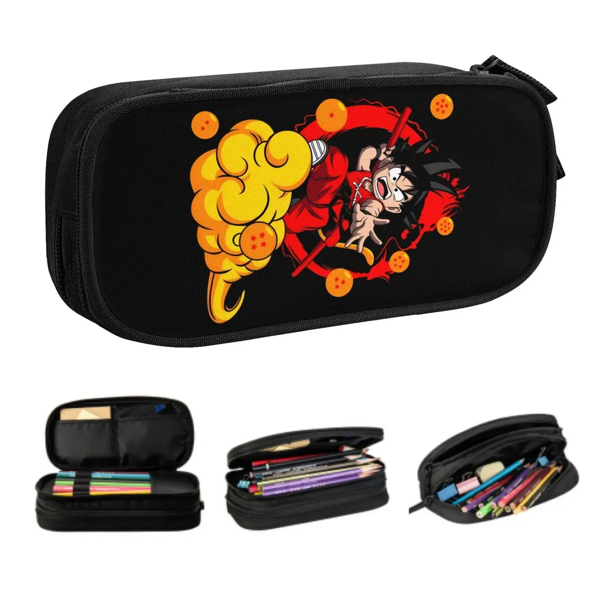 

Пенал Custom Goku Kawaii для девочек и мальчиков, большой вместимости, с изображением Облака-перевёртыша Пенал для школьников