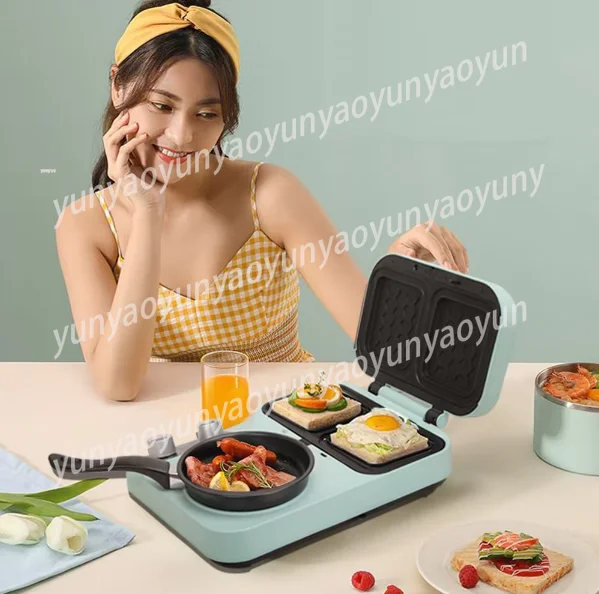 4 in 1 Multi-functional Household Breakfast Machine, Stainless Steel Body, Can Be Used As Sandwich All-in-one Cooking Machine