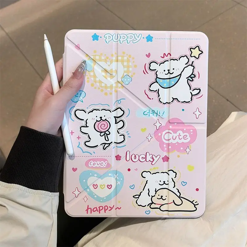 

Чехол 3+Y Fold Pink Cute Cure Dog Candy для iPad Pro Air 13'' 11'' M5 M4 M3 M2 2 1 11th A16 12.9" 10 9 8 Th Mini 7 6 5 4 7.9"