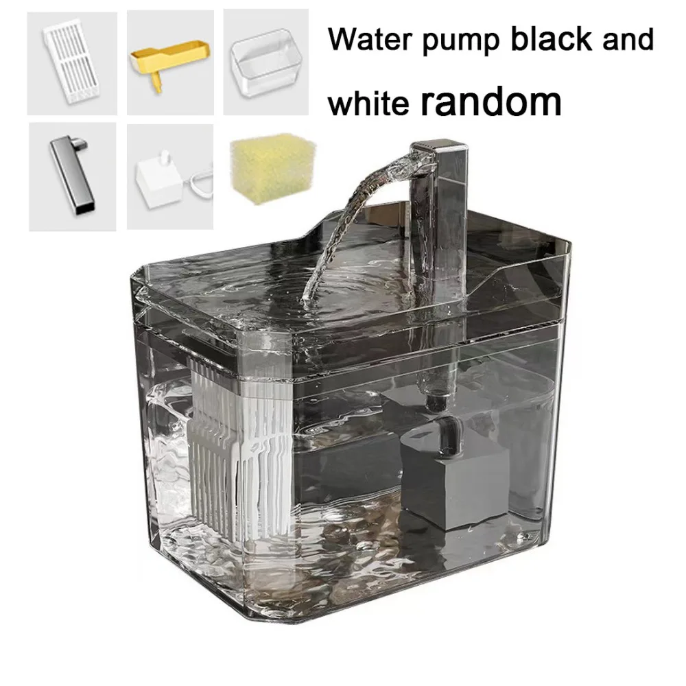 

1.5L Pets Water Dispenser Smart Drinking Auto Filter Pet Live Water Flow Drinker with Pump Electric Recirculate Filtring Drinker