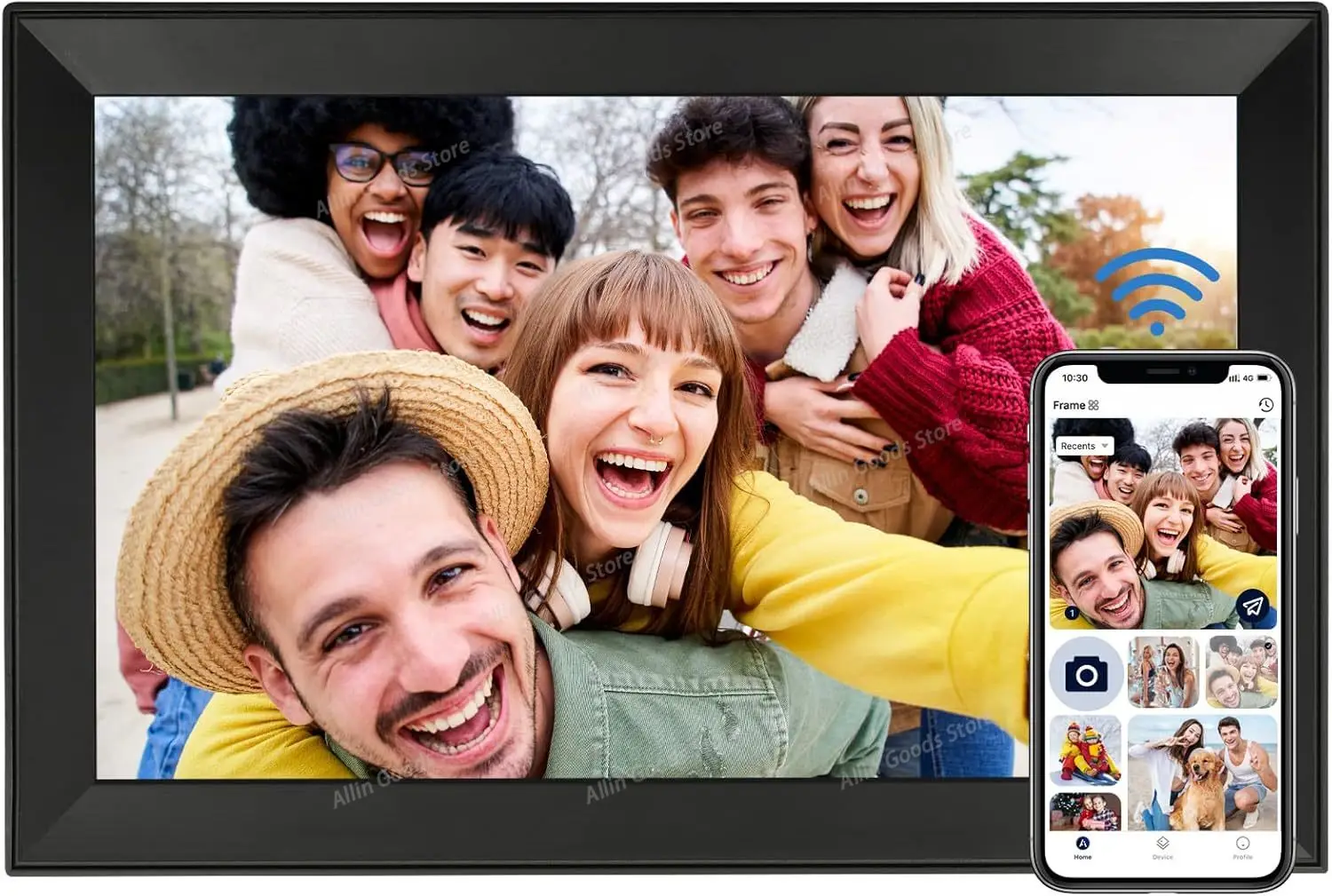15.6 Inch Built-in 32GB WiFi Large Touch IPS Digital Photo Frame 1920*1080 WiFi Smart Frame Share Photos Videos