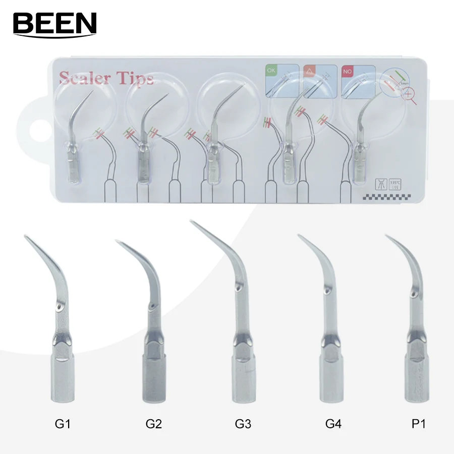 5pcs Dental Ultrasonic Scaler Tip Scaling Tip Periodontics Endodontics Fit EMS Woodpecker SATELEC DTE NSK