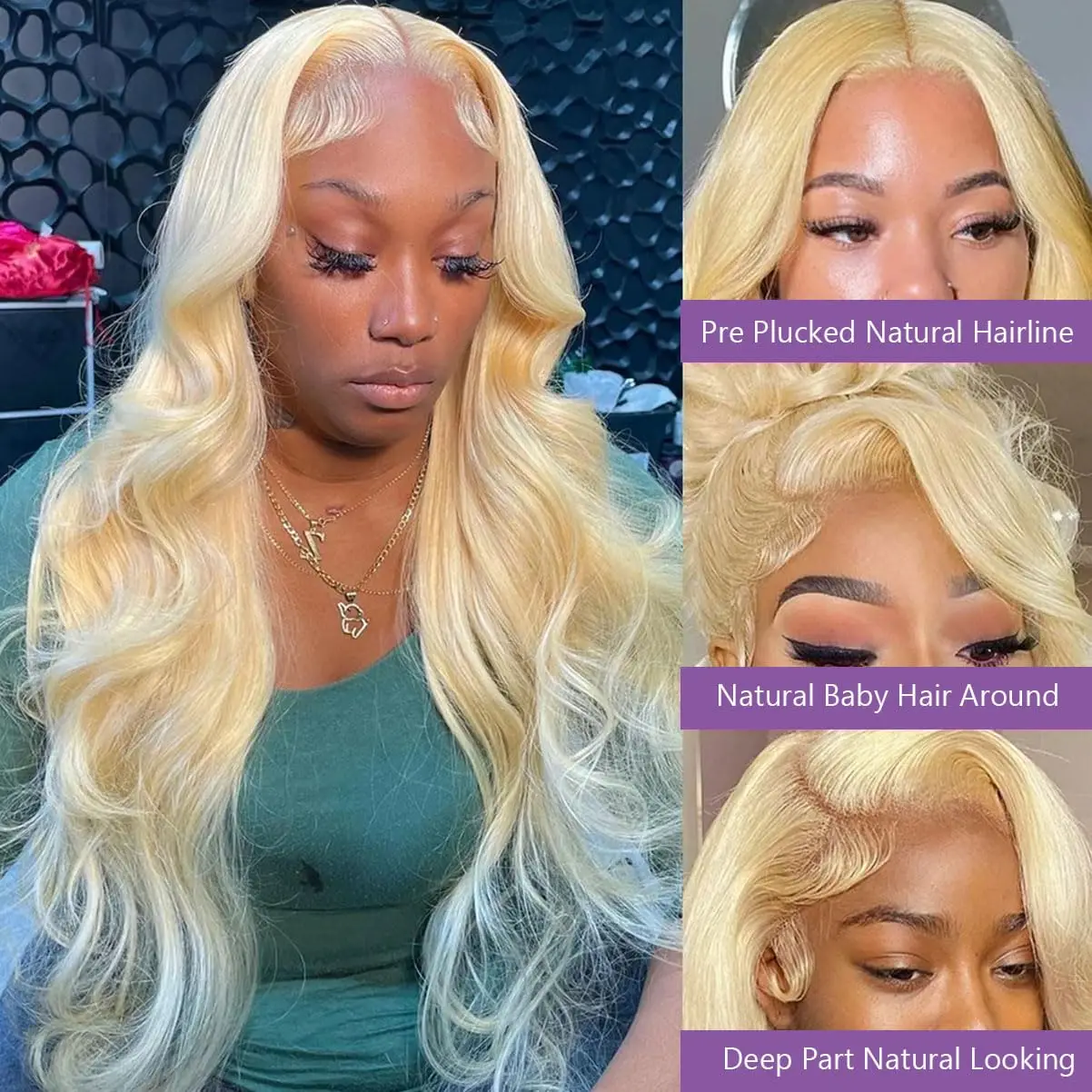 613 Blonde Body Wave Lace Front Wig Human Hair Wig 13x6 28 Inch 180 Density Lace Front Wig Human Hair Pre Plucked with Baby Hair