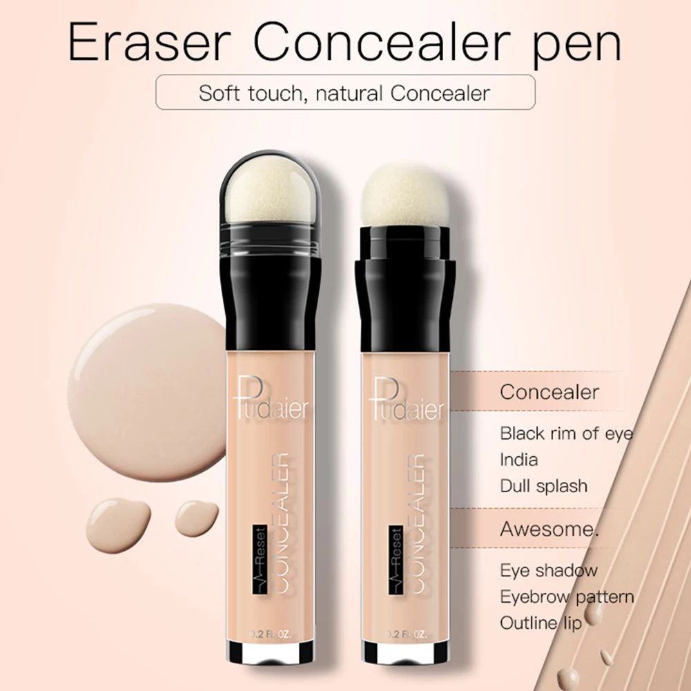 6 Colors Concealer Stick Foundation Full Cover Dark Circle Spots Concealer Pen Moisturize Bronzer Eraser Fundation Makeup