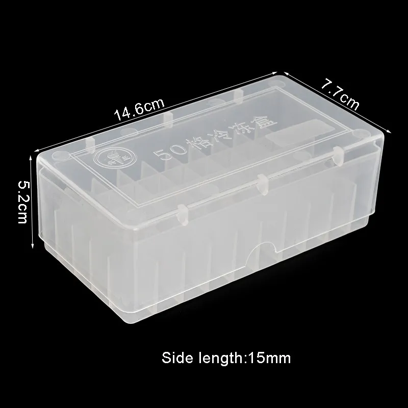 52*77*146mm 50-grid Plastic Box Portable Perfume Bottle Display Easily Formulated Perfume Circle Diameter 12.5mm Storage Box