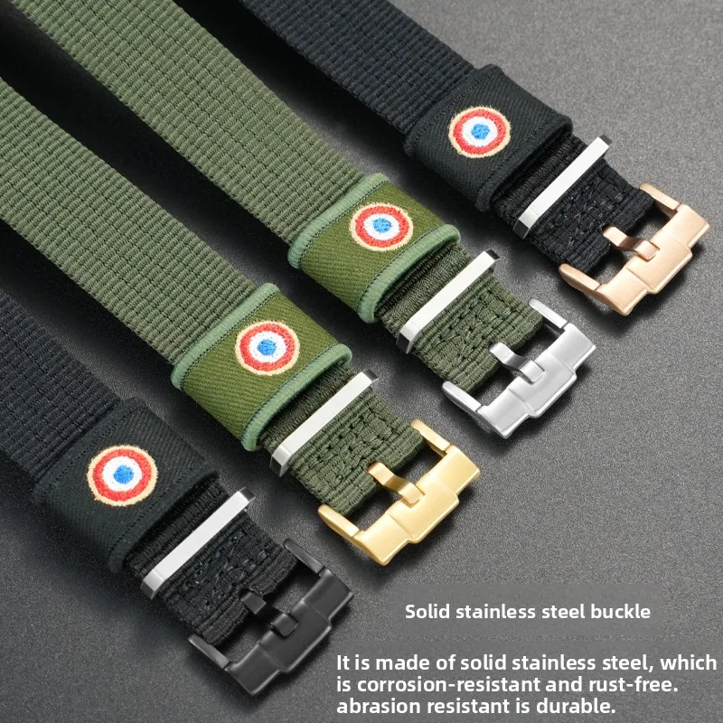 حزام ساعة نايلون عالي الجودة لـ TUDOR Black Bay Biwan/1958 سوار ساعة من القماش الناعم المقاوم للماء للرجال سوار معصم رياضي خارجي 22 مللي متر