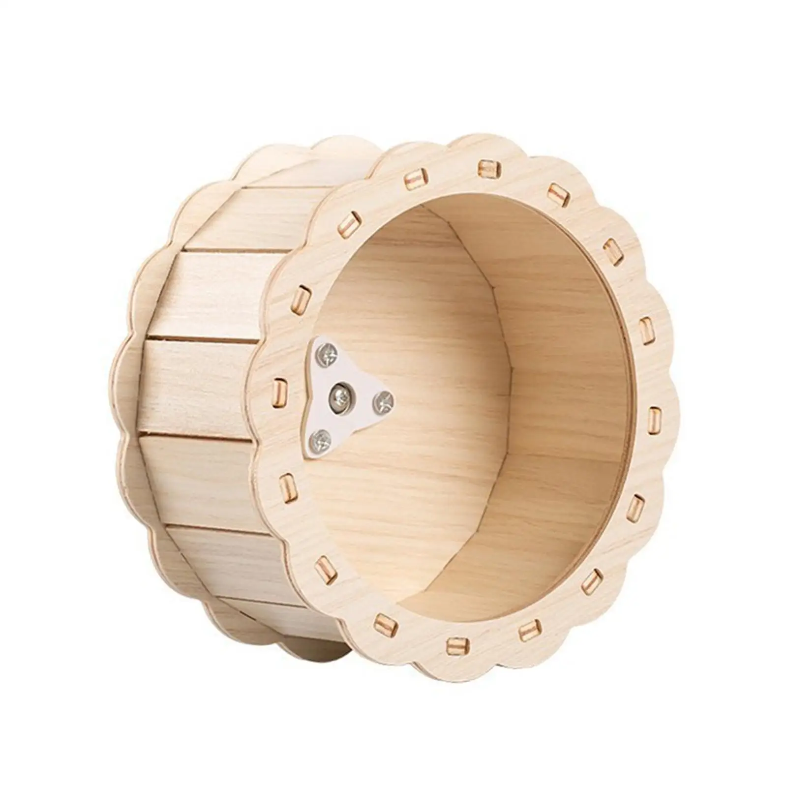 Hamster Wooden Running Wheel Cage Accessories Noiseless Roller Treadmill Hamster Toys Exercise Wheel for Chinchilla Hedgehog Rat