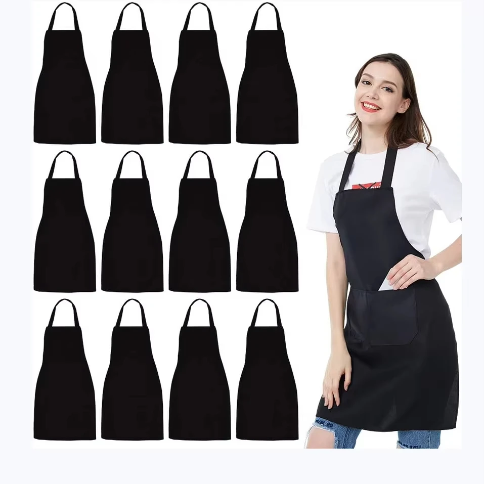 Fashion Kitchen Aprons Woman Men Chef Work Apron for Grill Restaurant Bar Shop Cafes Beauty Nails Studios Uniform Household