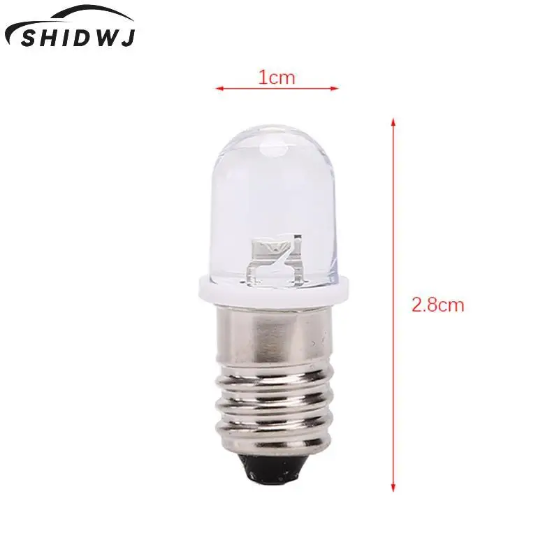 5pcs/set E10 Led Bulb DC 3V 4.5V Instrument Bulb Indicator Bulb Flashlight Bulb Transparent Low Power Not Large-area Lighting