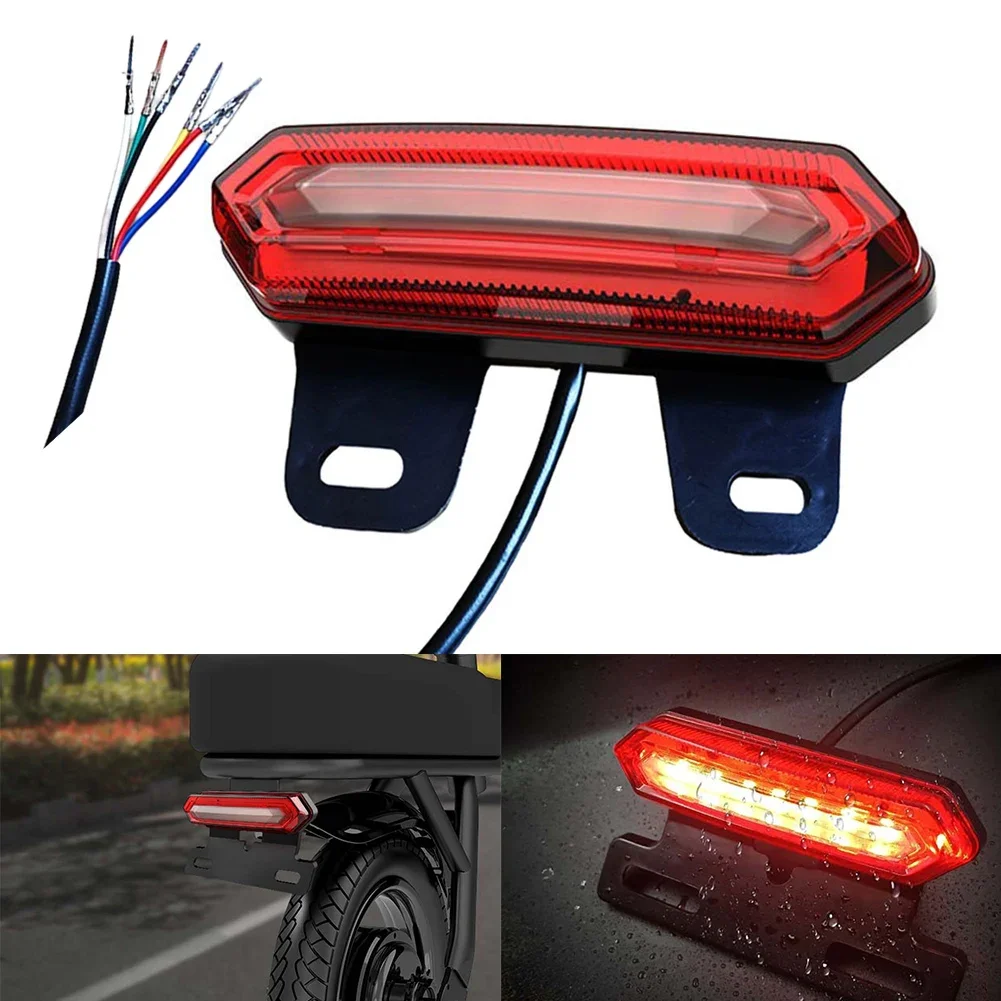 1pc Light 36V-48V-60V Electric Vehicle E-bike Taillight Turn Signal Brake Light Driving Rear Lights For Night Riding Prompts