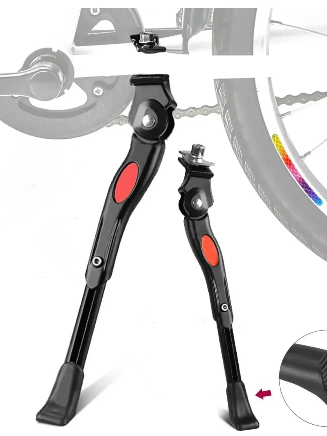 AliExpress NONE Bicycle Footrest Height Adjustable Aluminum Alloy Footrest High Quality Bicycle Foot Ladder Rubber Inner Pad Bicycle Accessories