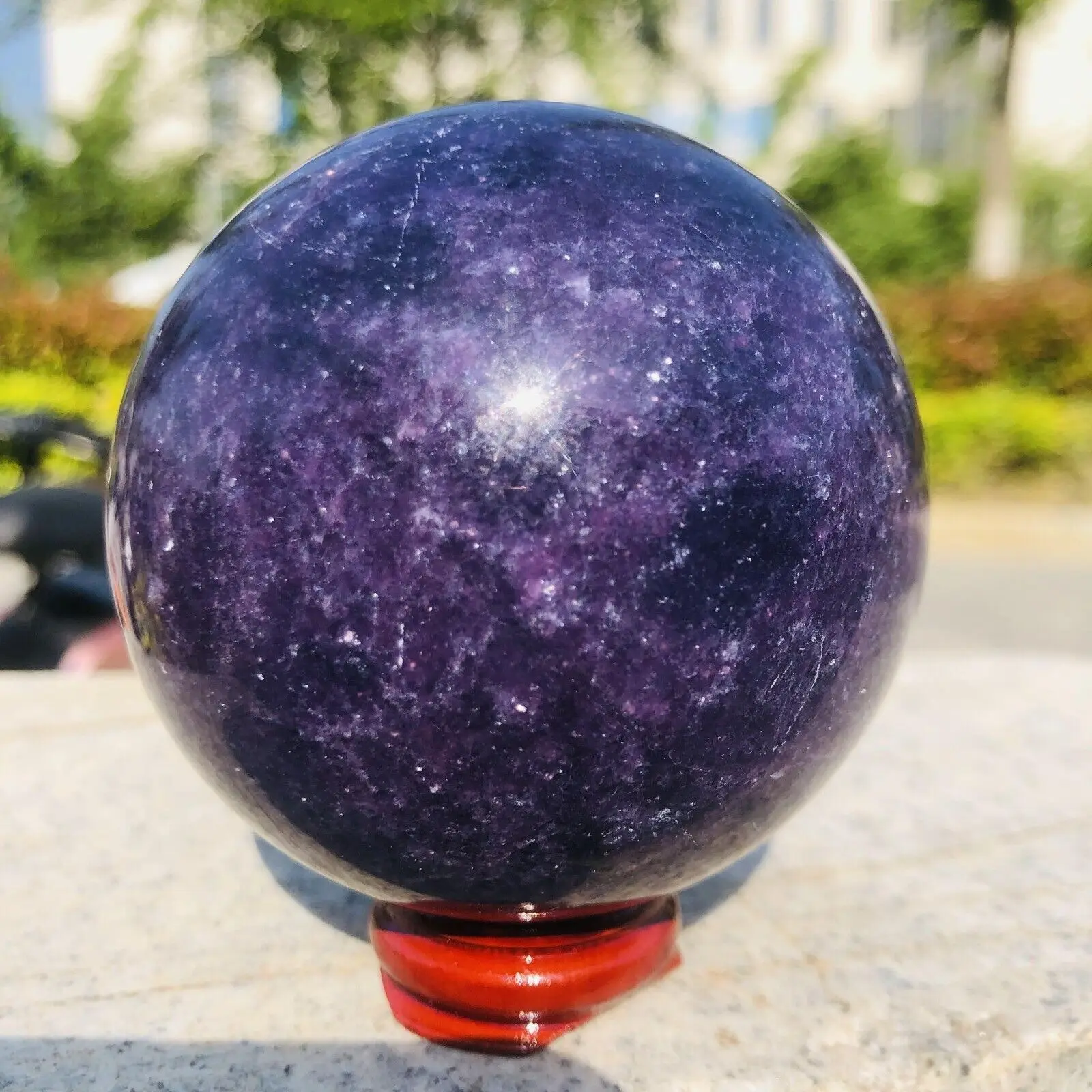 

Magical Natural Purple Cloud Mother Stone Ball Quartz Crystal Mineral Specimen Heal Home Office Degaussing Decorative Energy Gem