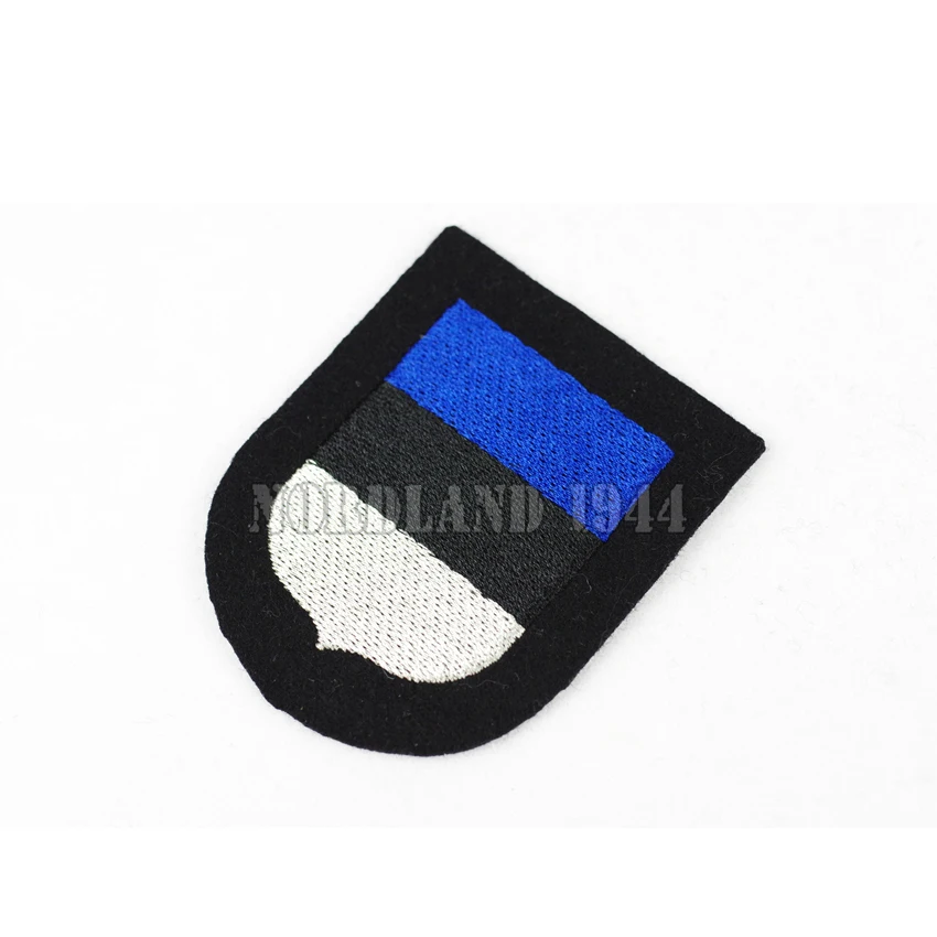 Reproduction Cosplay German Elite 20 Estonia Collar Tabs and Sleeve Shield Rank Insignia Armband Nordland 1944