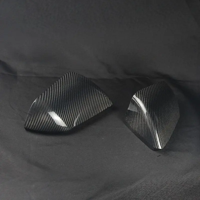 

TIYPEOR Real Carbon Fiber Rearview Mirror Cover without Light for Mustang 2015-2023 American Car Accessories