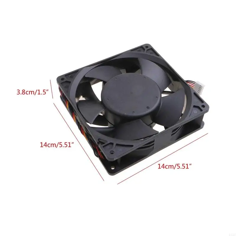 Whatsminer M20s M21S M31s M30s 팬용 Delta PFC1412HE-00 12V 9A 용 냉각 팬 14cm 6PIN 교체 듀얼 볼 팬