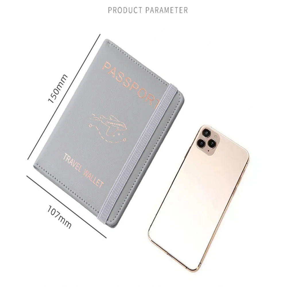 Rfid Passport Cover Passport Protector Multi-Function Waterproof Credit Id Card Wallet Business Document Holder Travel Accessory