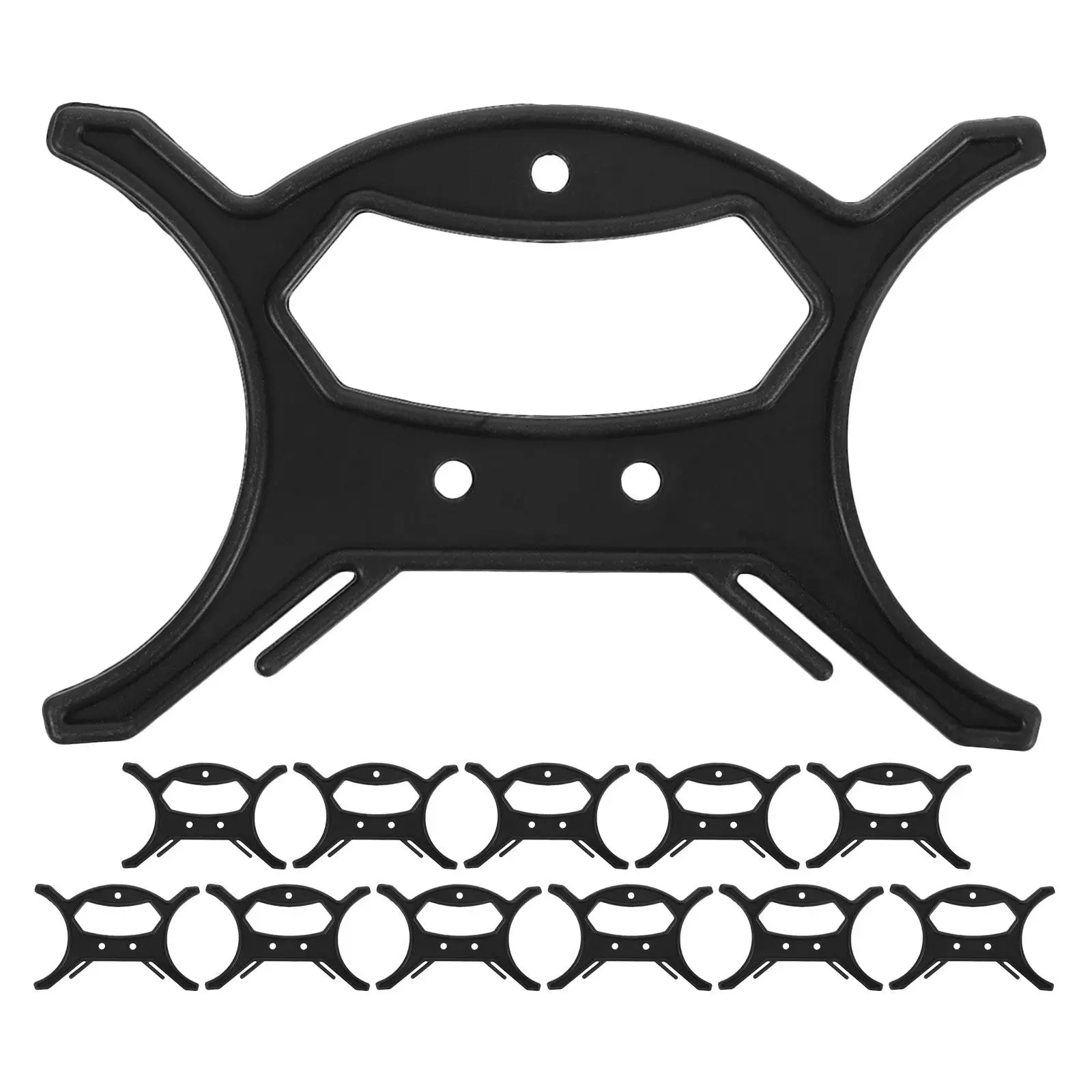 12 Pcs Cable Holder Reel for Christmas Lights Cord Winder Storage Spools Holders Black Organizer