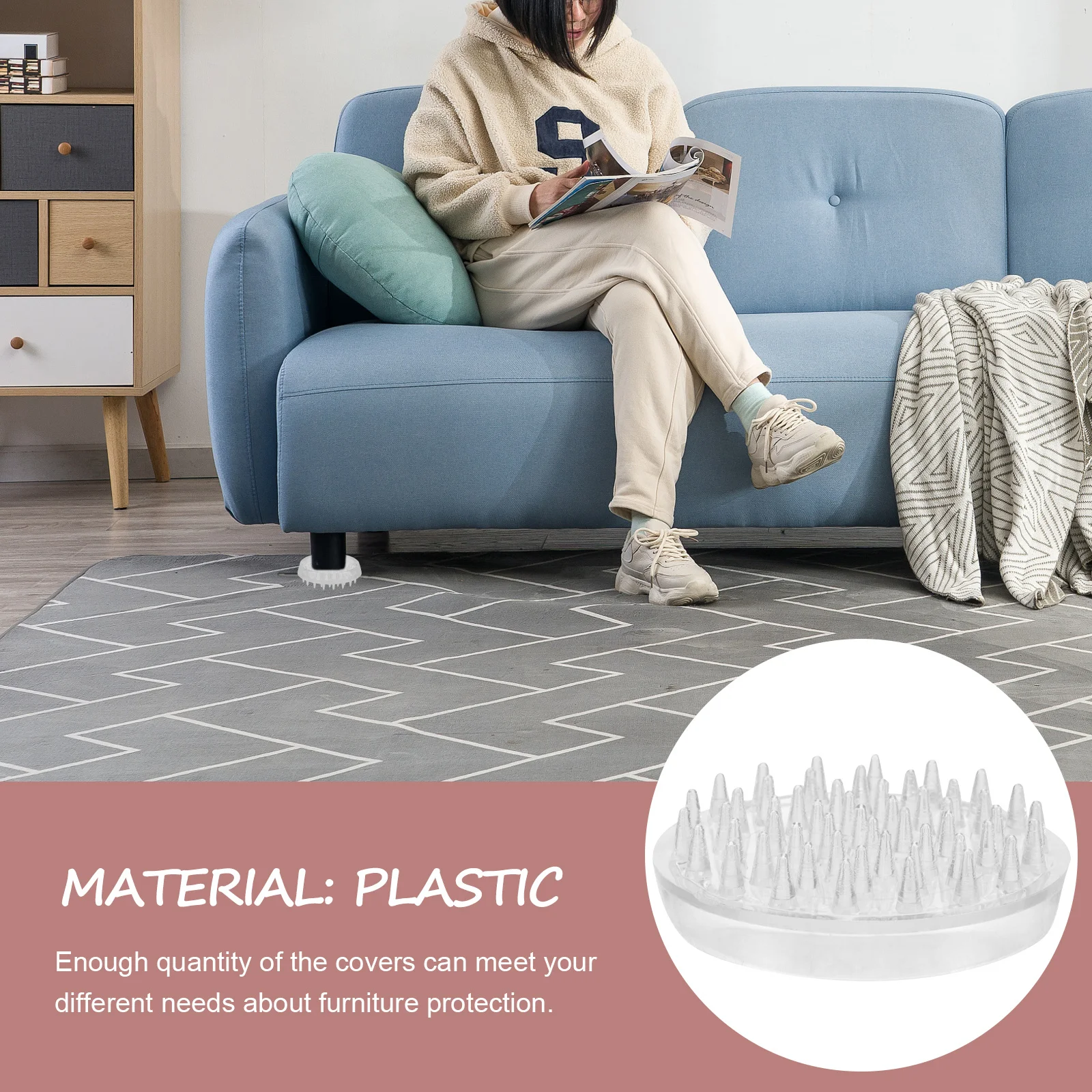 

4Pcs Furniture Grippers Chair Leg Floor Protectors Non Slip Pads Hardwood Floor Pads Sofa Table Leg Covers Furniture Sliders