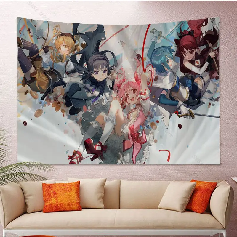 Madoka Magica Hanging Bohemian Tapestry Wall Hanging Decoration Household Japanese Tapestry