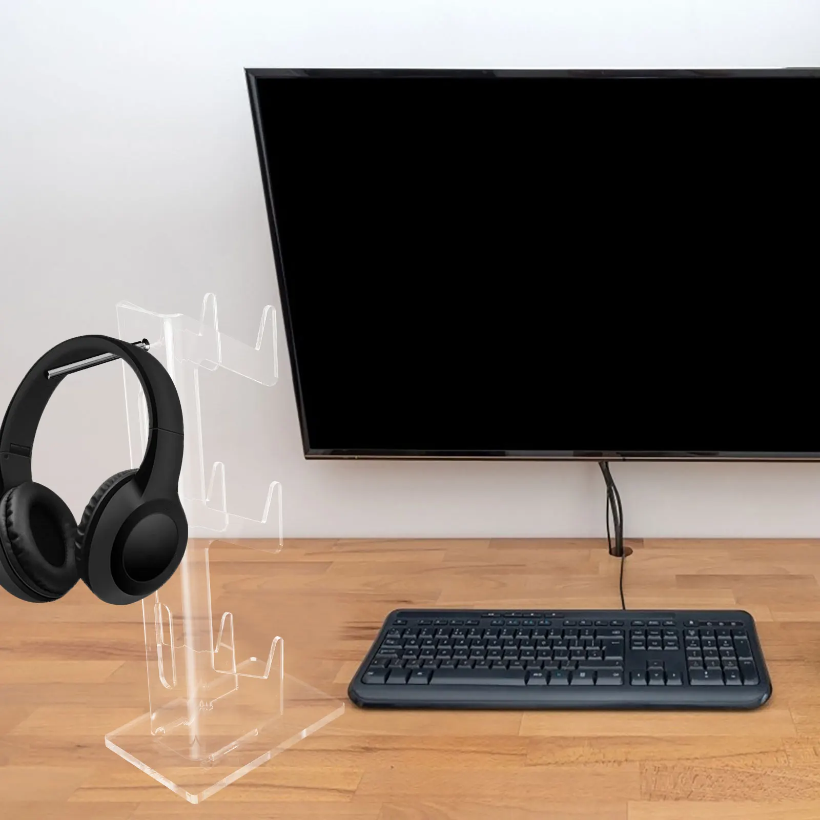 

Game Controller Display Stand Clear Acrylic Desktop Organizer For Headphone Eyeglasses Storage Rack Tabletop Holder For