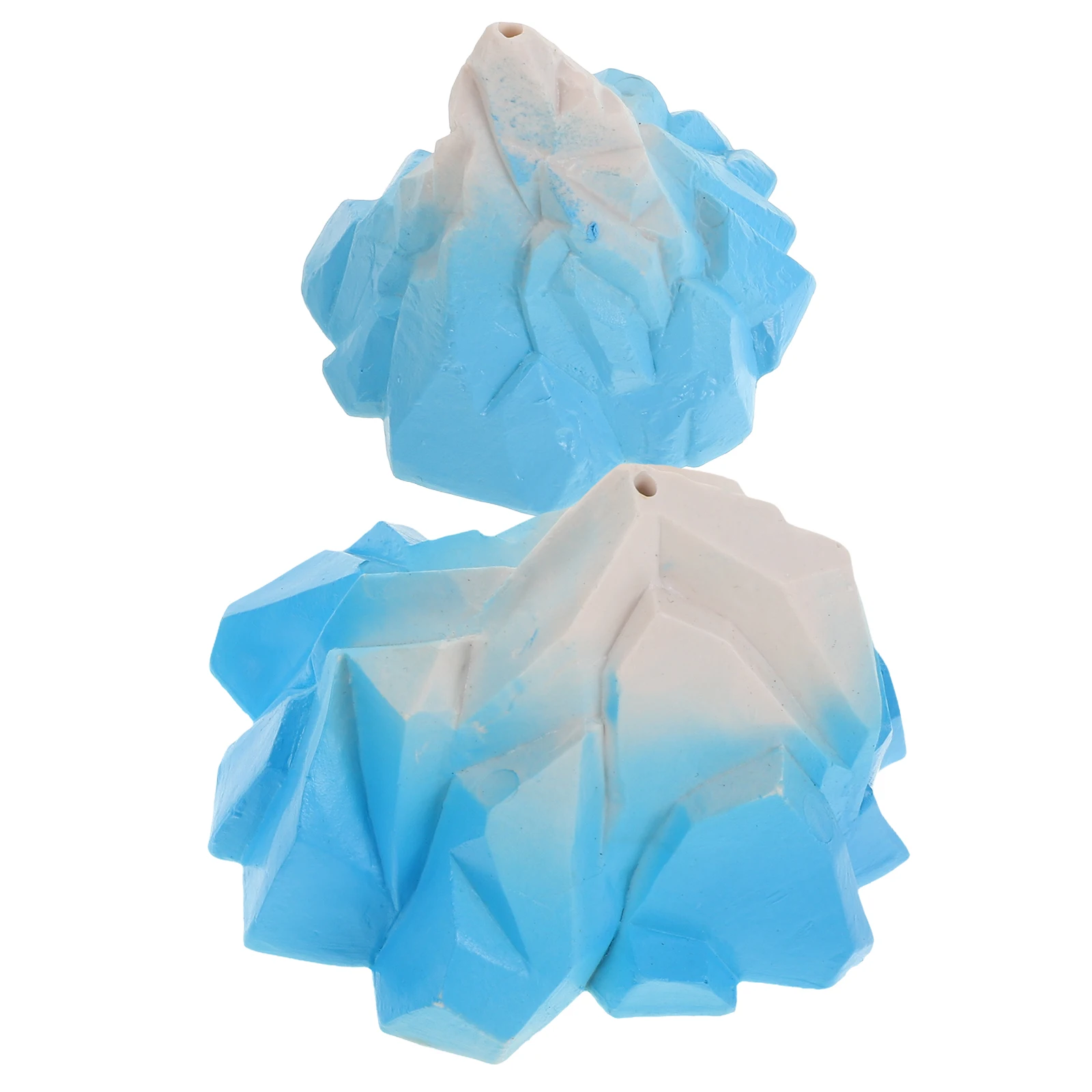 

2 Pcs Iceberg Micro Landscape Ornaments Aquarium Decorations Colored Green Fluorite Columns Crafts Crystal Clusters Resin