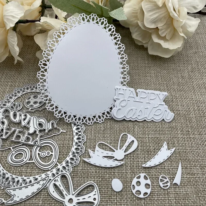 

Easter eggs decoration Metal Cutting Dies Stencils For DIY Scrapbooking Decorative Embossing Handcraft Die Cutting Template Mold