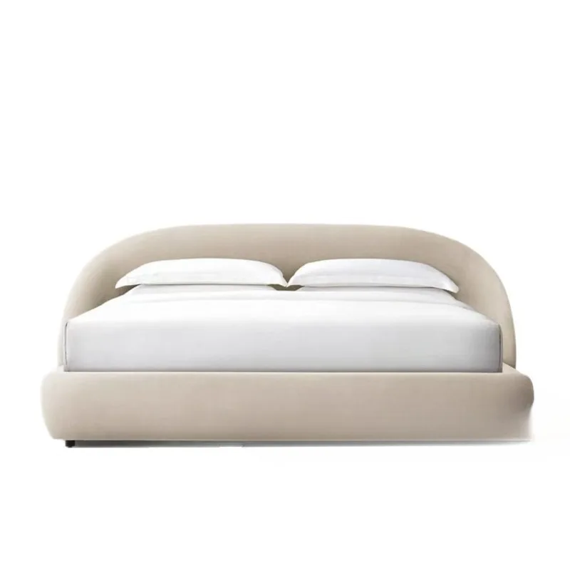 American country velvet double bed Internet celebrity ins style modern simple princess arms cloth art bed