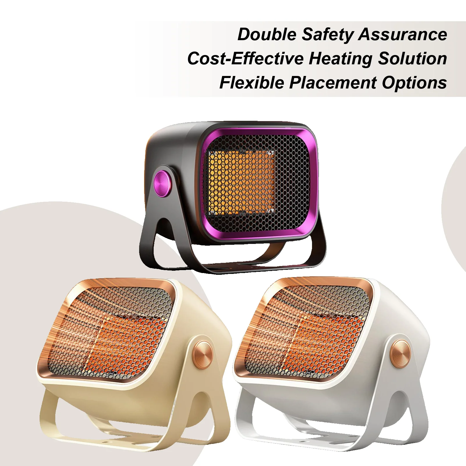 

Small Space Heater 1200W Ceramic With Tip-Over Overheat Protection Small Space Heater For Office Desktop For Home Bedroom Living