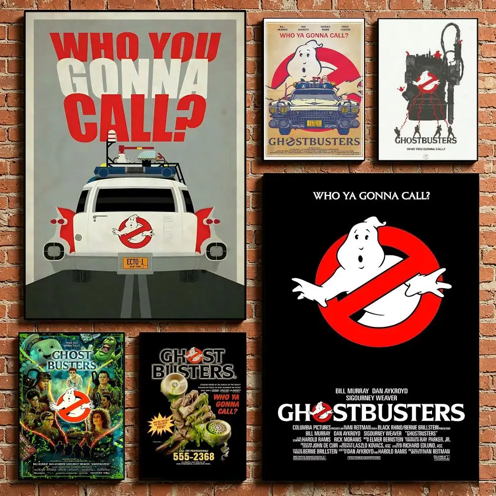 Cool Classic Movie G-Ghostbusters Poster HD Self‑Adhesive Art Print Home Wall Ornament for Clubs Cafe and Living Room Decoration