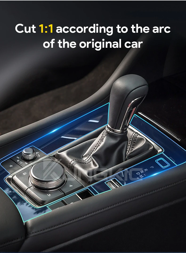 Für Mazda 3 BP 2019 2020 2021 2022 2023 2024 2025 2026 Mazda3 Axela Mittelkonsole Schaltgetriebe Transparente TPU Anti-Kratz-Folie – Detail 5