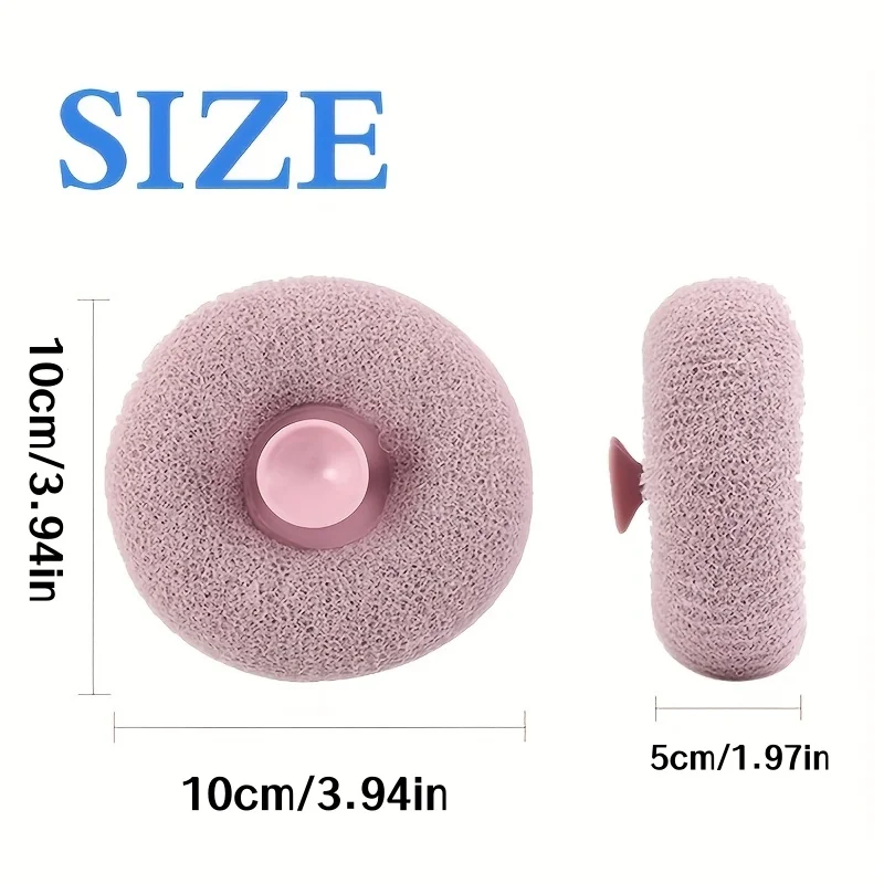 吸盤付きランダムカラーマッサージバスボール4個、バススクラバー、角質除去ブラシ、背中スクラバー、バスタオル