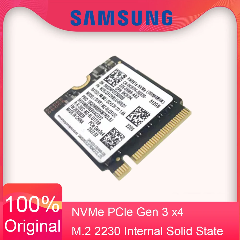 Samsung PM991a PCIe 3.0 x 4 512GB SSD M.2 2230 Internal Solid State Drive 1TB NVME SSD For Microsoft Surface Pro 7+ Steam Deck