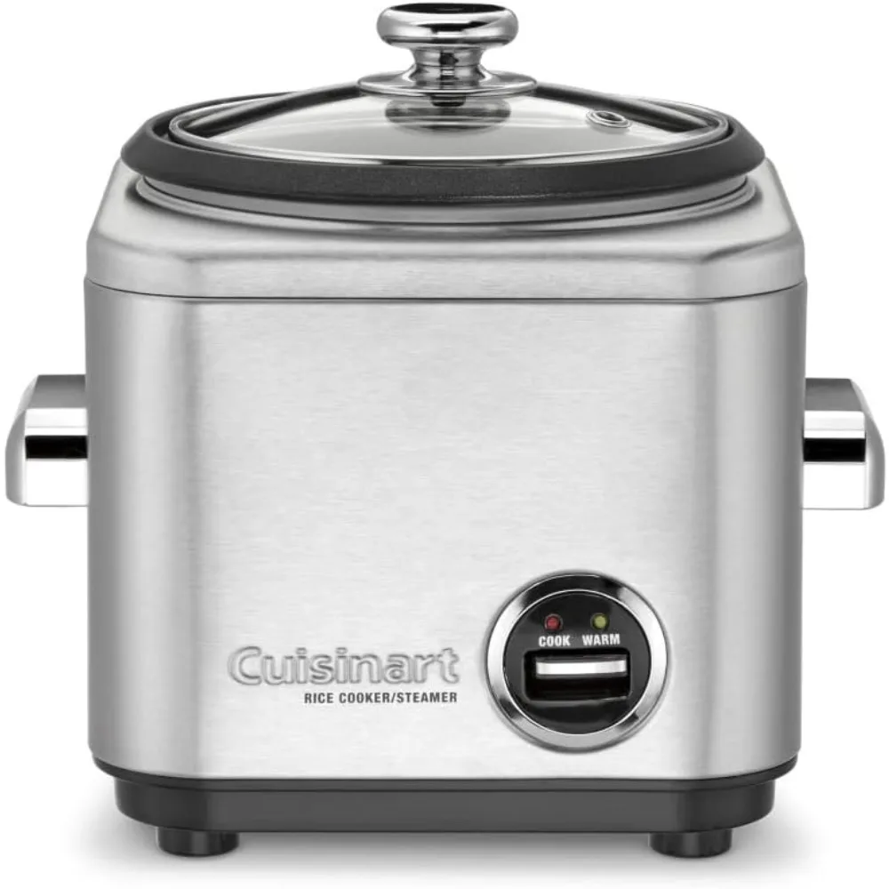 4 Cup Rice Cooker, Stainless Steel Exterior, Traditional Lever Control with Warm and Cook Settings, Warm Cook Indicator Lights