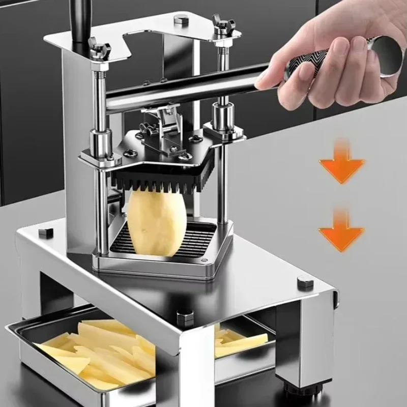 Vertical Commercial Vegetable Cutter: New Potato Cutter for Cucumbers, Radishes, Lettuce & French Fries Making