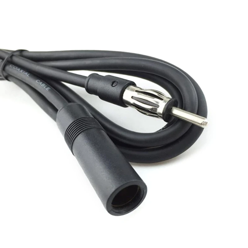 Convenient Plugs Play Flexible Antenna Extension Cable for Car Radios, 35cm Long