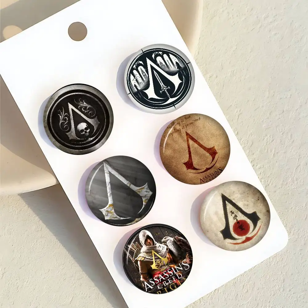 Pin de solapa creativo de hojalata con icono de animal, insignia para mochila, accesorio de pin, con el logotipo de Assassin's Creed.