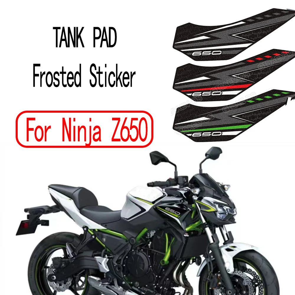 For Ninja Z650 Z 650 S ABS  Fuel Tank Pad Sticker Knee Grip Scratch-Resistant 3D Decals Frosted Sticker 3D New