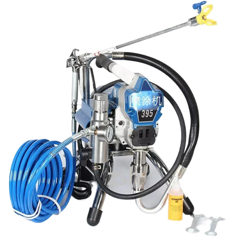 395 Electric High Pressure Airless Spraying Machine Lacquer Coating Feed Oil Paint Sprayer 220V Inside And Outside Major Tools