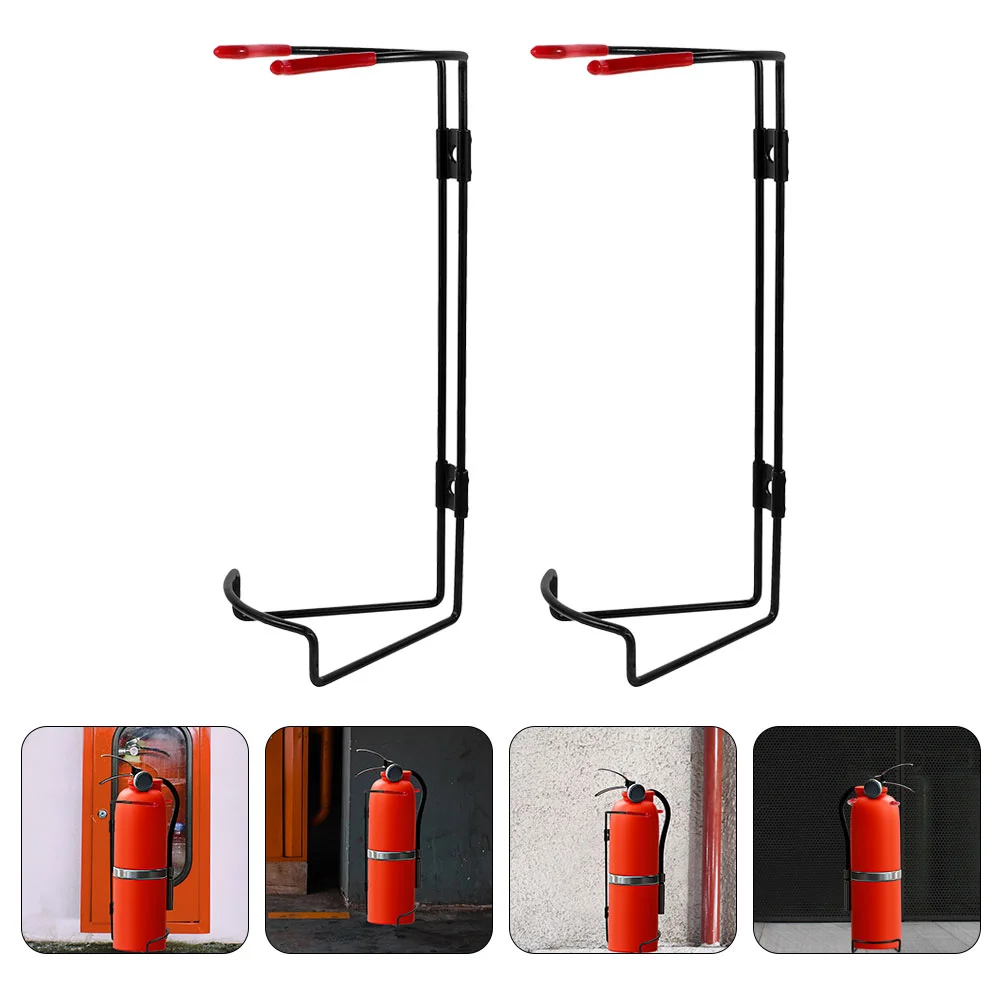 2 Pcs Fire Extinguisher Hanger Wall Mount Rack Mounts Mounting Bracket Holder Hanging Hooks