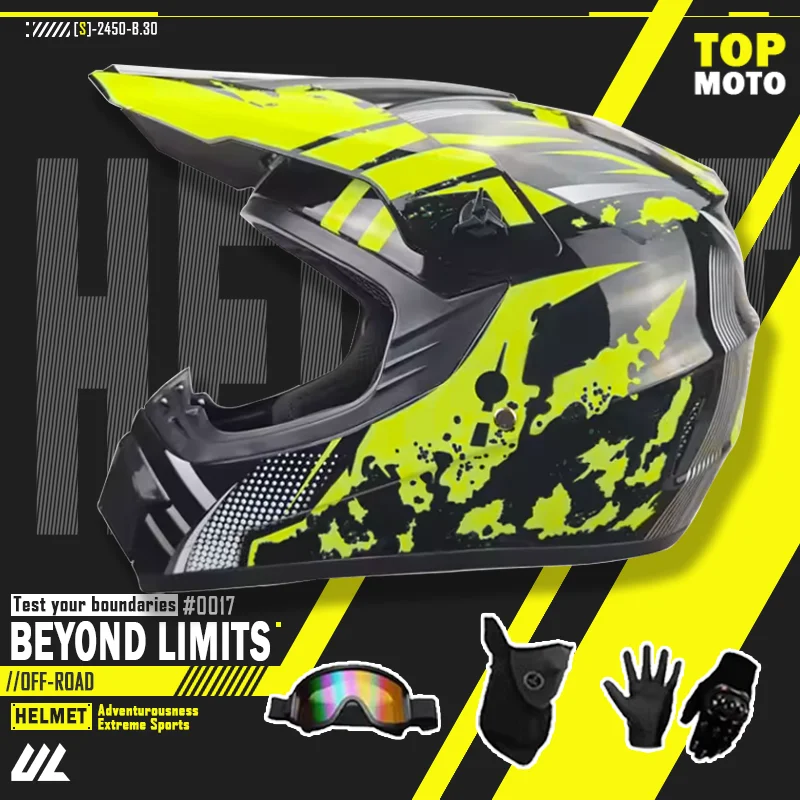 

Комбинированный комплект детского шлема для квадроциклов — сертифицированный комплект защитного снаряжения для мотоцикла с очками и аксессуарами для перчаток