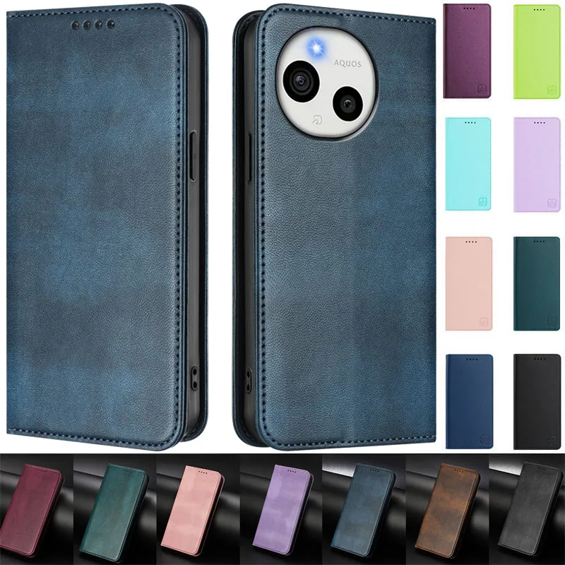 Coque Sense10 funda magnética para Sharp Aquos sense10 Capa Funda de cuero con soporte tipo billetera para Sharp Aquos sense10 funda trasera de teléfono