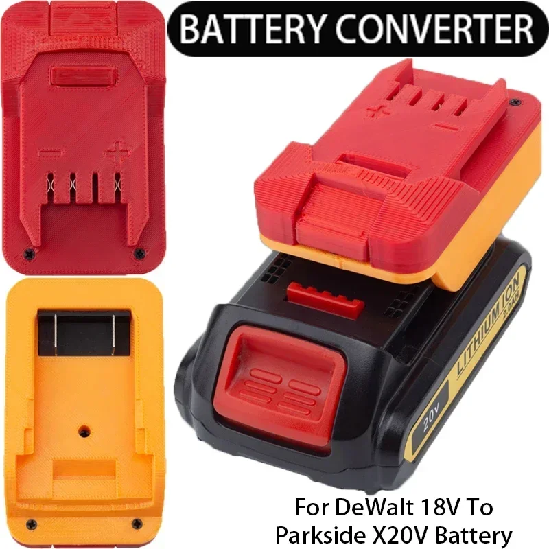 Adaptador de Bateria para Dewalt 18 20v Bateria Máxima para Lidl Parkside X20v Li-ion Ferramenta Conversor de Bateria Acessórios de Ferramenta Elétrica