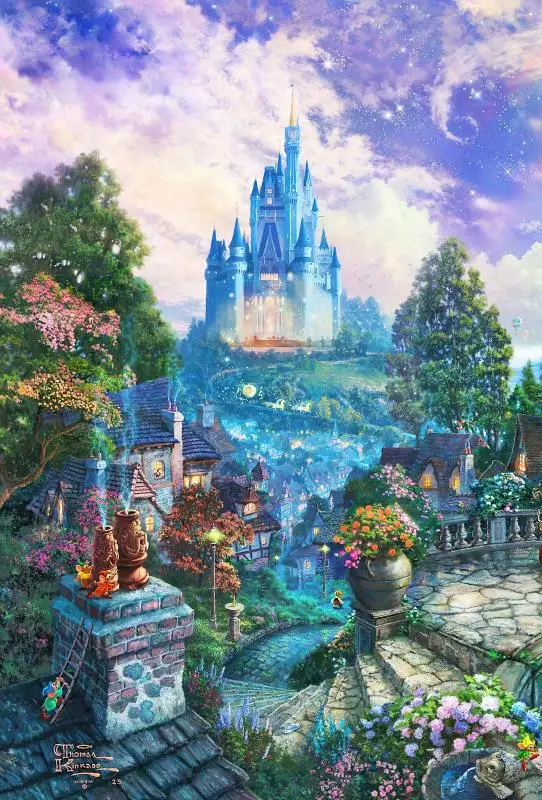 5x7FT Fairy Tale Enchanted Forest Garden House Palace Castle Butterfly Custom Photo Backdrop Background Vinyl 220cm X 150cm