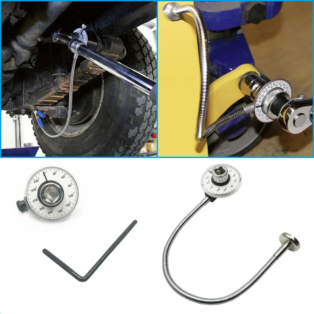 

Professional 1/2" Drive Torque Angle Gauge 360° Adjustable Gauge Wrench Clip Set Graduator Measure Tool Wrench Accessories