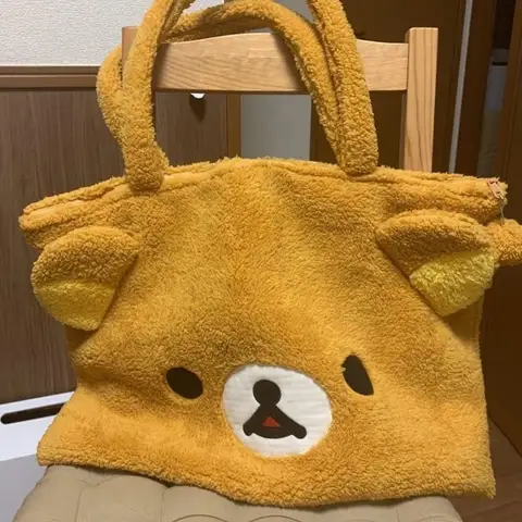 만화 Rilakkumas 베어 숄더 백 여성용 Kawaii Rilakkumas 플러시 토트 백 대용량 쇼핑백 핸드백 휴일 선물 Best5