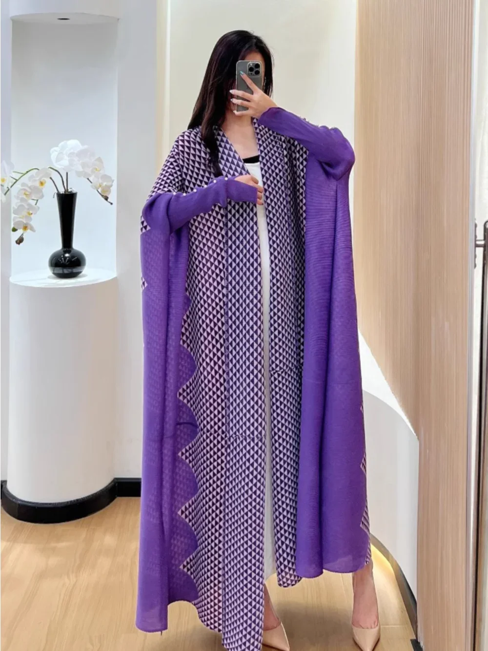 دبي عباية مطوية للنساء فساتين طويلة للعيد سترة قفطان إسلامي رداء جلابية رمضان المغرب قفطان فيستدوس لارجوس 2026 #1